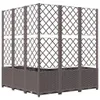 vidaXL Kvetináč s mriežkou hnedý 120x120x136 cm PP Náhľad obrázku produktu 3