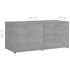 Mobile TV grigio cemento 80x34x36 cm materiale legno Anteprima dell’immagine prodotto 8
