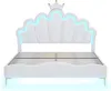 140 x 200cm Lit double plat, lit de princesse en forme de Voir les images du produit 10