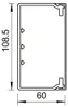 OBO Wand- und Deckenkanal mit Oberteil, 60 x 110 mm, Länge Produktbild-Vorschau 5