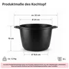 6 L Kochtopf Suppentopf Antihaft Induktion Glasdecklel  Produktbild-Vorschau 2