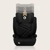 A black car seat with adjustable headrest shown from the front against a light beige background. Náhled obrázku produktu