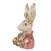 Clayre & Eef Figur Kaninchen 11x12x24 cm Beige Rosa Produktbild-Vorschau 2