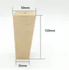 Tischbein Buche 72 cm Klarlack – Set 4x trapezförmige Produktbild-Vorschau 2