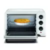 A white mini oven with a pie inside, shown with the door open. Produktbild-Vorschau