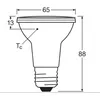 A technical drawing of an LED light bulb with dimensions indicated. Anteprima dell’immagine prodotto