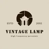 A logo for a vintage lamp company. Produktbild-Vorschau