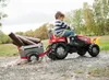 Šlapací traktor Rolly Junior RT s vlečkou červeno-šedý Náhled obrázku produktu 5