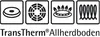 Four icons representing different stovetop types and the text 'TransTherm® Allherdöden' below them. Produktbild-Vorschau