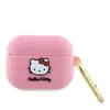 A pink Hello Kitty AirPods Pro case with a gold carabiner clip. Produktbild-Vorschau