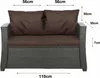 Cuscini per divano da giardino - Marrone| Seduta 110x50x7, Anteprima dell’immagine prodotto 2