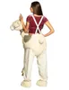 A woman wearing a lama costume, viewed from the back. Produktbild-Vorschau