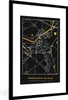 MuchoWow® Gerahmtes Poster Schwarz und Gold - Stadtplan - Produktbild-Vorschau 1