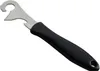 A bottle opener with a black handle and a silver metal head. Podgląd zdjęcia produktu