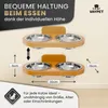 VAYPET Doppel-Katzennapf erhöht 2x300ml Edelstahl Produktbild-Vorschau 2