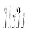 A set of silverware arranged on a white background. Anteprima dell’immagine prodotto