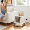 PawHut kattenbak, kattenwc met deksel, kattenbakschep, kuip Productafbeelding-voorbeeld 2
