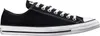 A black Converse All Star sneaker with white laces and white soles, shown from the side against a white background. Voir les images du produit