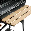 tectake® Holzkohlegrill 2in1 110 x 60 x 116 cm 2 Kammern Produktbild-Vorschau 9