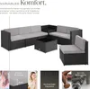 Ratanový salonek Verona - černý Náhled obrázku produktu 3