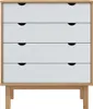 vidaXL Armoire à tiroirs OTTA brun&blanc 76,5x39,5x90 cm Voir les images du produit 10