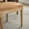 Set van 2 linnen eetkamerstoelen met een ovale rugleuning Productafbeelding-voorbeeld 5