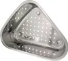 A stainless steel corner sink with perforations. Podgląd zdjęcia produktu