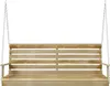 A wooden swing bench is shown against a white background. Náhľad obrázku produktu