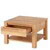 Couchtisch Kernbuche Massivholz 70x70 cm mit Schublade Produktbild-Vorschau 2
