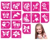 Schablonenset für Mädchen - 15-teilig für Glitzertattoos Produktbild-Vorschau 1