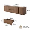 TV Lowboard 200 cm, abgerundeten Kanten & Ecken, Retro Produktbild-Vorschau 6