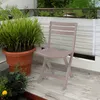 Chaise pliante en plastique 80 x 45 cm - marron - jardin et Voir les images du produit 3