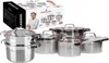 Set di 5 pentole con coperchi + vaporiera a induzione Anteprima dell’immagine prodotto 1