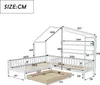 Łóżko dziecięce Merax 90x200cm/140x70cm z zabezpieczeniem Podgląd zdjęcia produktu 5