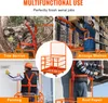 A collage of images showing a forklift safety cage being used for different tasks like tree service, arranging shelves, painting, and roof repair. Produktbild-Vorschau