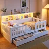 Letto singolo per bambini 90x200 cm con 2 cassetti, Anteprima dell’immagine prodotto 4