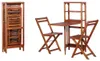vidaXL 3-tlg. Bistro-Set Klappbar Massivholz Akazie Produktbild-Vorschau 8