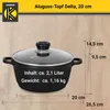 Karl Krüger 22020D Aluguss-Topf "Delta" mit Glasdeckel, 20 Produktbild-Vorschau 6
