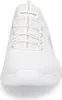 A close-up, front view of a white Skechers sneaker. Produktbild-Vorschau