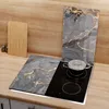 DEQORI Herdabdeckplatte Glas 2-tlg 'Elegantes Marmormuster' Produktbild-Vorschau 3
