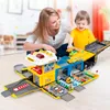 Kinderset 2in1-Garage: Bauwagen Rückwärtsgang Hubschrauber Produktbild-Vorschau 3