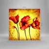 Bilder auf glas - Blumen Schilder Stiel Linien - 50x50cm - Produktbild-Vorschau 3