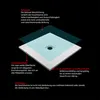 Diagram illustrating the layers and features of a shower tray. Produktbild-Vorschau