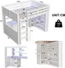 Merax Etagenbett Hochbett 140×200 cm, LED-Beleuchtung, Produktbild-Vorschau 7