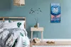 Wandbild Leinwand Bilder mit Uhr 30x60 Bäume malen Produktbild-Vorschau 4