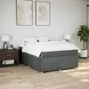 vidaXL Boxspringbett mit Matratze Dunkelgrau 140x200 cm Produktbild-Vorschau 3