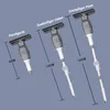 Three different sizes of a window cleaning device are shown with measurements. Produktbild-Vorschau