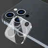 A clear protective glass cover for a smartphone camera lens is shown in the foreground, with the smartphone's camera array visible in the background. Produktbild-Vorschau