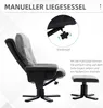 HOMCOM Relaxsessel mit Hocker, Fernsehsessel, Polstersessel Produktbild-Vorschau 6