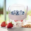 Praktická nádoba na jogurt s víkem a miskou na cereálie Náhled obrázku produktu 2